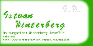 istvan winterberg business card